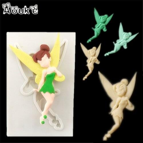 Flower Fairy Shape Fondant Cake Silicone Mold Candy Cookie Cupcake Molds Cake Decorating Tool Baking Biscuits Mould Cozinha D036