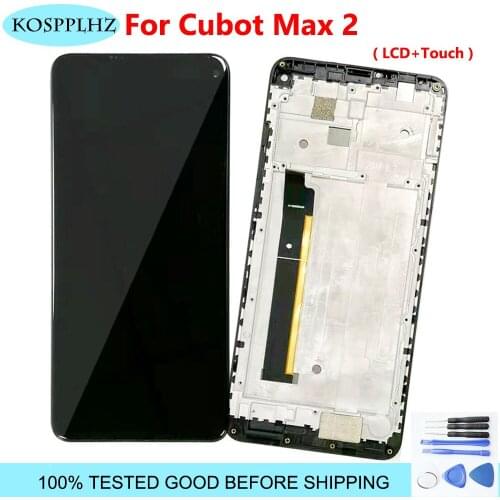 For Cubot Max 2 LCD Display And Touch Screen Digitizer With Frame Assembly 100% Tested 1352*640p Clear Display Repair Parts