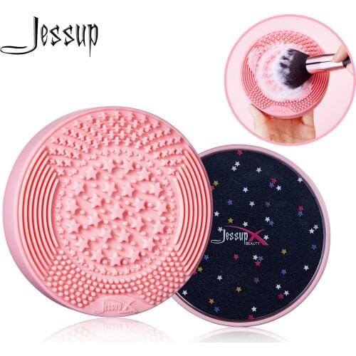 Jessup Makeup Brush Cleaner Sponge 2-IN-1 Dry & Wet Silicone Remover Color Makeup Accessories