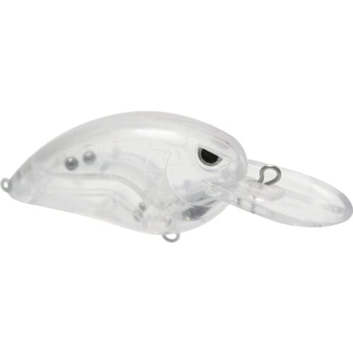 GYFISHING 25 Pcs Unpainted Fishing Little John Medium Blank Lures Crankbaits Hard Baits with Rattles