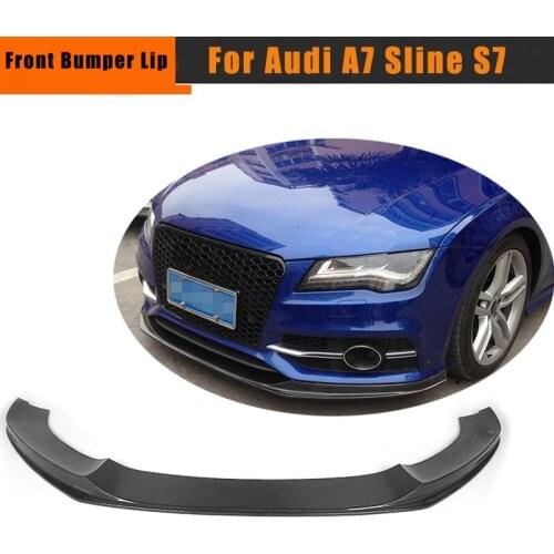 Body Kit Car Styling Carbon Fiber Front Lip Spoiler Aprons For Audi A7 Sline S7 Bumper modification 2012 2013 2014 2015
