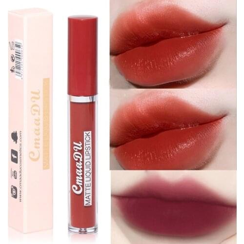 Matte Waterproof Lip Gloss Natural Moisturizing Long Lasting Red Makeup Lip Gloss Liquid Lipstick Cosmetics Lip Makeup 10 Color