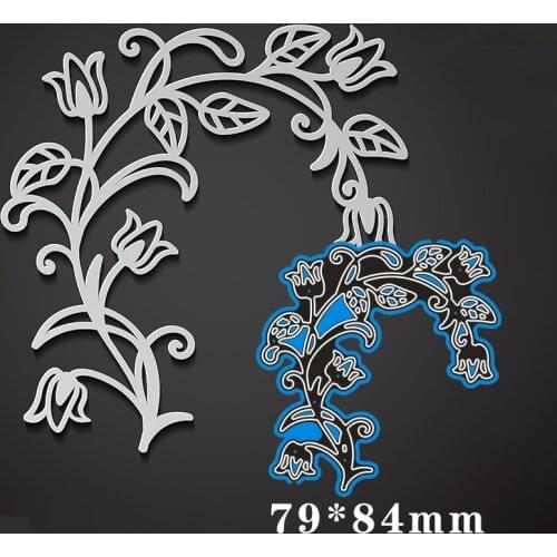Metal Cutting Dies leaves branch New Scrapbook paper decoration template Embossing DIY Paper Card Craft 79*84mm