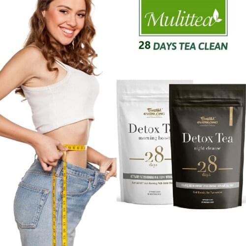 Mulittea 28 Days Detox Herbal Teabag Drink Clean Colon Fat Burner Natural Weight Loss Slimming Skinny Anti Obesity Health Care