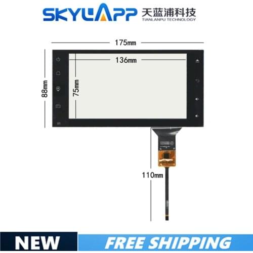 NEW 6.2inch XY-PG9018-FPC 175mm*88mm compatible Capacitive Touch screen Glass For GPS CAR 175mm*88mm GT911 Freeshipping