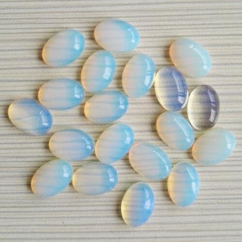 Wholesale 50pcs hot selling natural opal stone beads 10X14mm oval shape CAB CABOCHON stone beads Free shipping