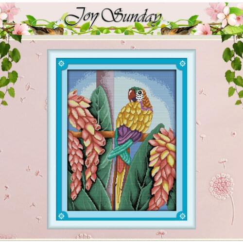 Parrot(2) Patterns Counted Cross Stitch DIY 11CT 14CT Cross Stitch Set Wholesale Animals Cross-stitch Kits Embroidery Needlework