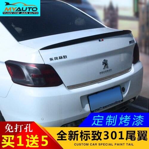 Suitable For 14-17 Peugeot 301 Logo 301 Horizontal Tail Thickening with Baking Paint Without Drilling Modification