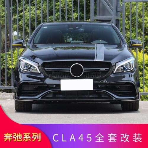 Suitable for Benz Mercedes Cla200 Cla220 Cla45 Modified Amg Wind Knife Fog Lamp Frame Side Skirt Rear Lip Tail Throat Middle Net