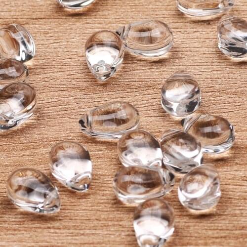 Transparent Water Drop Shape Glass Beads 6x9mm Czech Glass Beads For Jewelry Making DIY Handmade Kids Necklace Bracelet Supplies