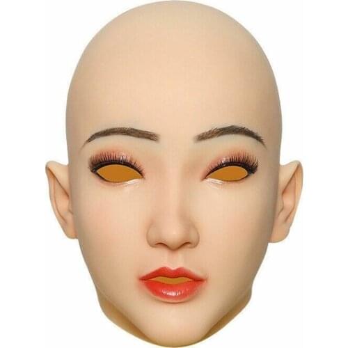 Realistic Silicone Female Headwear Handmade Cap for Crossdresser Soft Bionic Skin Transgender Queen Transvestite Mastectomy