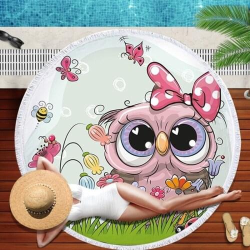 Cartoon owl strandlaken luxury beach towel Towel Beach cover up spa Large beach towel Bath towels Beach mat large beach towels