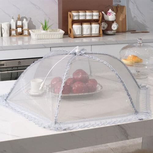 Foldable Dining Table Cover Fly-Proof Food Cover Rectangular Food Cover Household