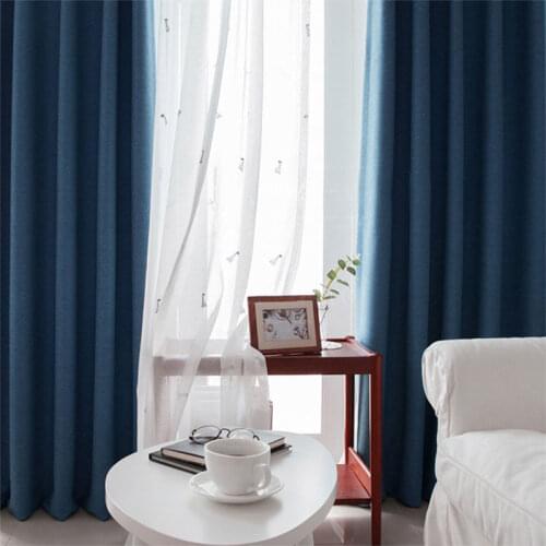 Modern Blackout Curtains for Living Room Texture Window Treatment Solid Curtain For Bedroom Thick Cloth Fabrics Drape Blinds