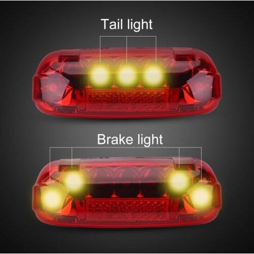 36V 48V Electric Bicycle Taillight Electric Bike Brake Lamp Indicator LED Rear Light Warning Lamp Safety Night Cycling Accessory
