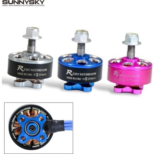 SUNNYSKY R2207 CW/CCW 1800KV 2580KV 3-4S Brushless Motor for FPV RC Mini Racing Drone Pink color