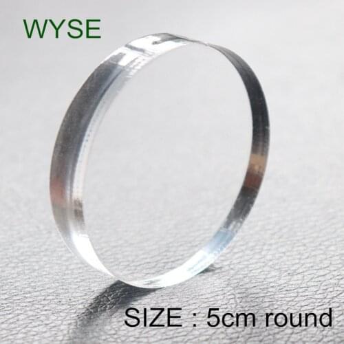WYSE High Transparency Round Acrylic Block Transparent Seal Clear Stamp Block for DIY Scrapbooking Photo Album Card Decorative