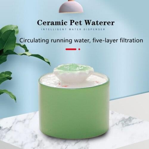 1L Ceramic Cat Drinking Porcelain Cats Water Fountain Dogs Drinking Auto Cat Water Fountain Water Dispenser Pet Bowl Drinkers