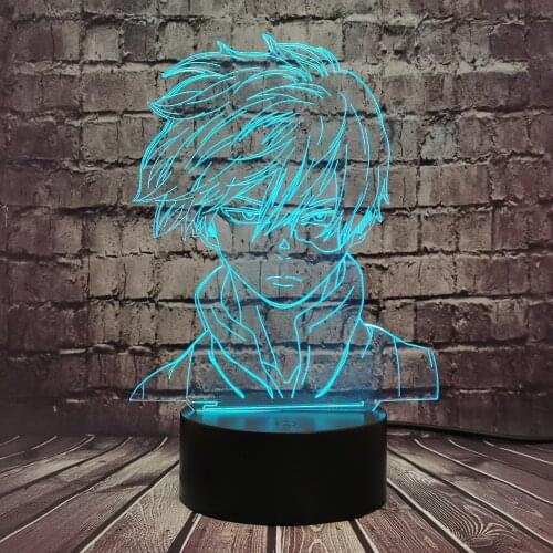 Deku 3d Anime Night Lamp Zero Two Hunter X Gon Killua Haikyuu Shoy Figure Kids Child Bedroom Decor Manga Mood Nightlight