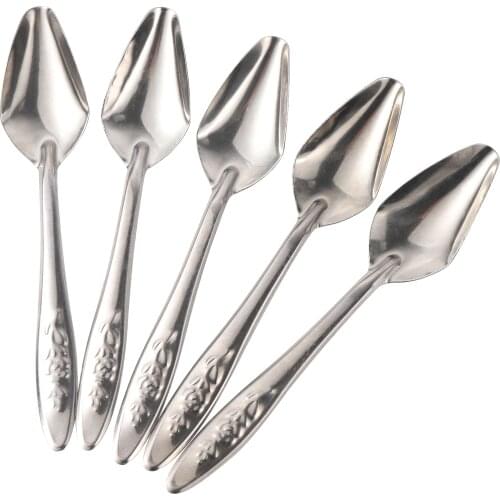 Portable baby bird feeding water spoon bird parrot feeding spoon stainless steel water milk powder feeder spoon bird food 5pcs