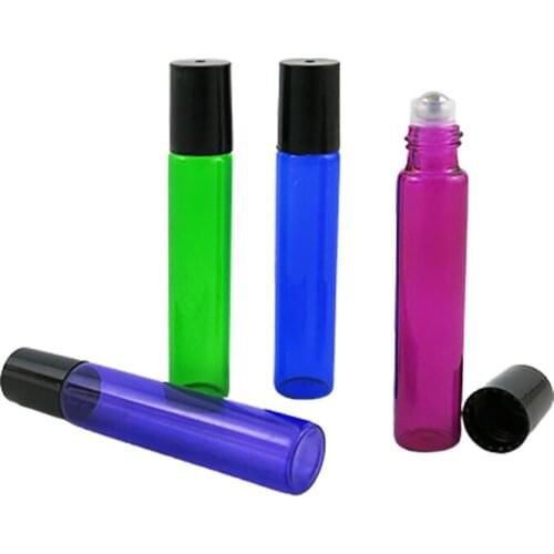 500 x 10ml Small roll on roller bottles for essential oils 10cc roll-on refillable perfume bottle deodorant containers