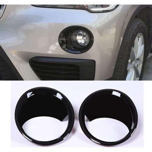 For BMW X1 F48 2016 2017 ABS Chrome Front Fog Light Lamp Cover Trim Car Accessories