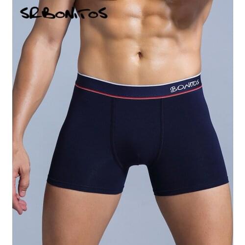 Brand Mens Underwear Boxers Cotton Erkek Boxer Men Solid Gay Boxer Shorts Big Size Underpants Men Underwear Cuecas Panties 2019