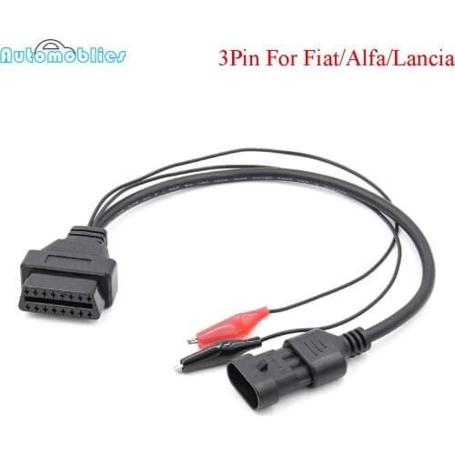 For FIAT for Lancia for Alfa Romeo 3 Pin 3Pin Male to OBD OBD2 OBDII DLC 16 Pin 16Pin Female Car Diagnostic Tool Hot Sale