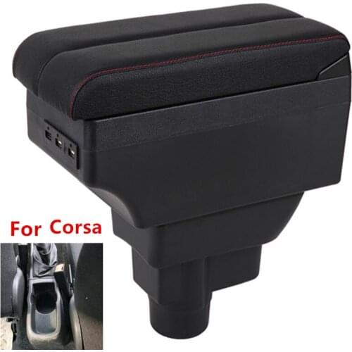For Opel Corsa Armrest Box Opel Corsa D Universal Car Central Armrest Storage Box modification accessories