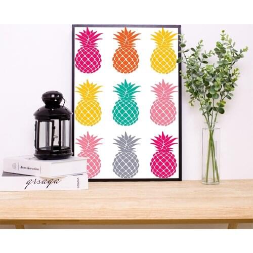 Hot pineapple Wall Prints Cuadros Vintage For Kids Room Decoration Lienzos Cuadros Decorativos