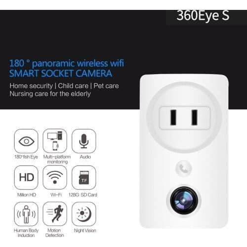2MP 1080P 180 Degree Fish Eye Lens Panoramic View VR IP Camera Wireless Intercom Home Security Baby Monitor