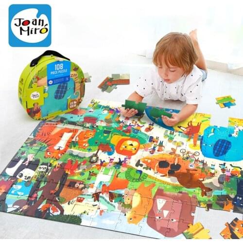 JoanMiro 108 Big Piece Scene Puzzle Children 70*43 Gift Puzzles Thinking Brain Early Educational Baby Intellectual Jigsaw Toys