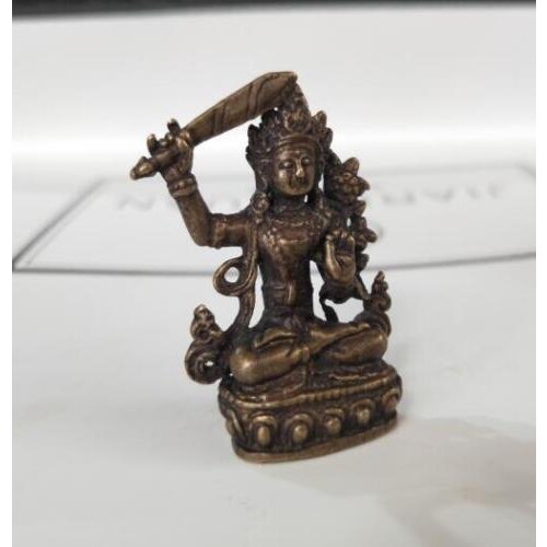 Chinese Archaize Brass Buddhism Buddha Small Statue