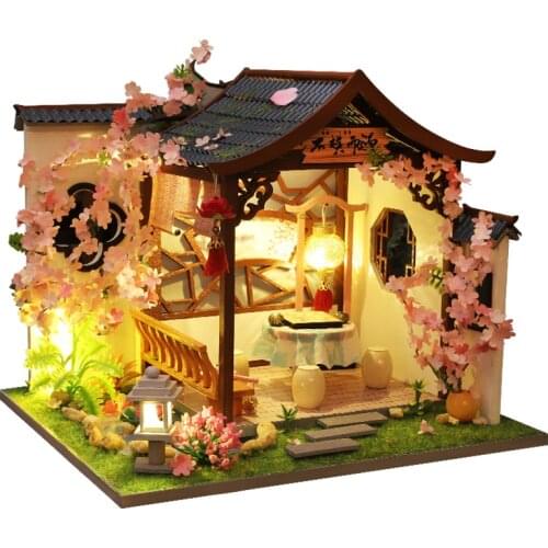 CUTEBEE DIY Dollhouse Wooden Doll Houses Miniature Doll House Furniture Kit Casa Music Led Toys for Children Birthday Gift
