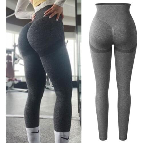High Waisted Seamless Leggings Stretchy Scrunch Butt Lifting Leggins Women Fitness Running Gym Slim Pants Push Up Sport Legging