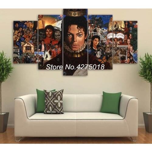 DIY Diamond Painting Cross Stitch Kits Full Diamond Embroidery 5D Square Diamond Mosaic Home Decor Michael Jackson 5pcs ML328