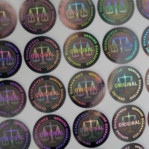 2000 pcs Libra Hologram Genuine Guaranteed Stickers in Silver Security labels 20mm
