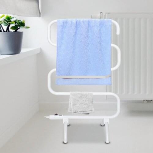 Floor Stand S Shape Drying Towel Rack Constant Temperature Electric Heating Towel Holder Hanger Household towel shelf dryer 220V