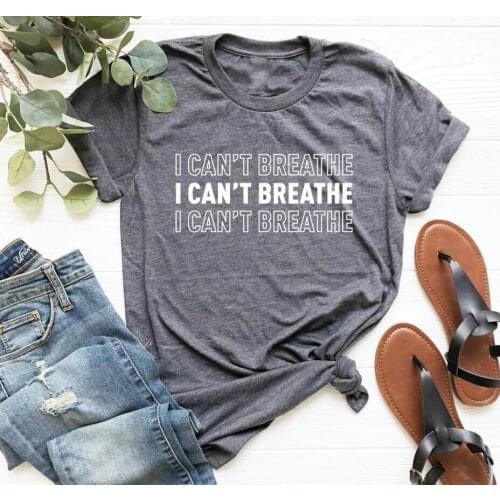 New I Can't Breathe T-shirt Black Lives Matter Support Shirt 100%cotton casual grunge tumblr t-shirt quote shirts Unisex top