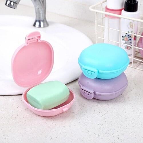 Portable Soap Case Dish Plate Case Plastic Soap Box with Lid Home Shower Travel Hiking Holder Bathroom Container