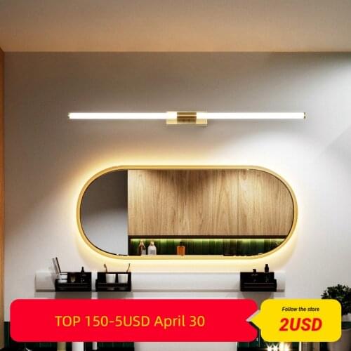Luxury Mirror Front Light Bathroom Mirror Cabinet Led Special Light Toilet Simple Wall Light Nordic Style
