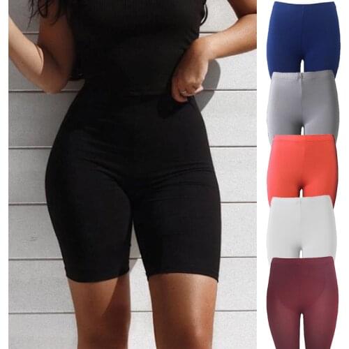 Seamless Shorts Women Summer Casual High Waist Fitness Bicycles Shorts Black Sexy Skinny Fashion Sweet Bottoms Biker Short Pants