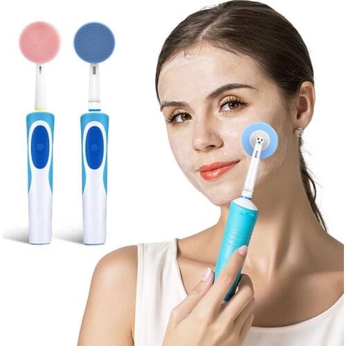 Facial Cleansing Replacement Brush Heads for Oral B Electric Toothbrush Silicone Face Cleanser Electric Cleansing Brush Heads