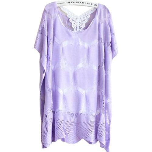 Sweater Women Coat Spring Summer womens Loose Big Yards Jumper Bat Sleeve Heart Pullover Blouse Hollow Sweater Vestidos LXJ070