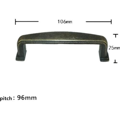 Retro Alloy Kitchen Drawer Cabinet Door Bridge Handle Vintage Furniture Antique Wooden Box Case Cupboard Pull Handles,2Pcs