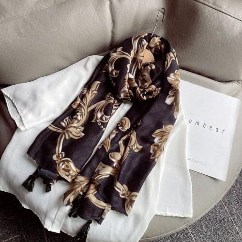 2021 Women Fashion Vintage Pattern Cotton Tassel Scarf Shawls Wraps Hijabs 10pcs/lot