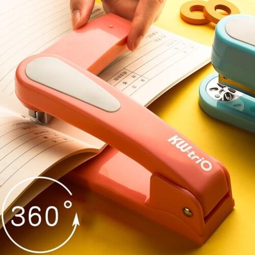 360 Rotation Heavy Duty Stapler Use 24/6 Staples Effortless Long Stapler School Paper Stapler Office Bookbinding Supplies Office