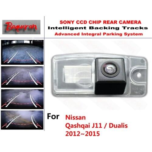 For Nissan Qashqai J11 / Dualis 2012~2015 CCD Car Backup Parking Camera Intelligent Tracks Dynamic Guidance Rear View Camera