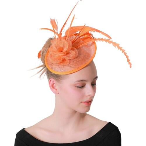 Fascinator Flower Millinery Sinamay Bridal Hair Accessories Elegant Fascinators for Party Kentucky 2020 Women Cocktail XMF204