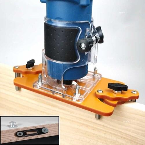 Invisible Connector Fastener Punch Locator Trimming Machine Slotting Fixture For Furniture Wardrobe Woodworking DIY Tools